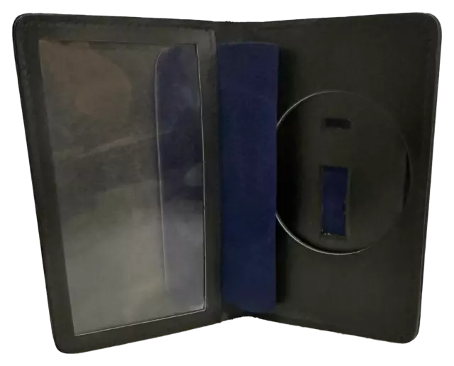 BOSTON LEATHER BOOK STYLE BADGE CASE: Vault Security Circle Cutout (110-S-9015)