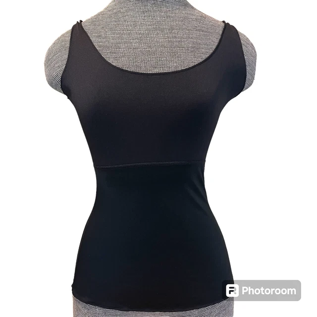WOMEN'S SPANX BLACK Tank Top Upper Body Slimming Scoop Neck Shapewear