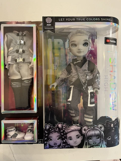 RAINBOW HIGH SHADOW Series 1 Ash Silverstone- Greyscale Boy Fashion ...