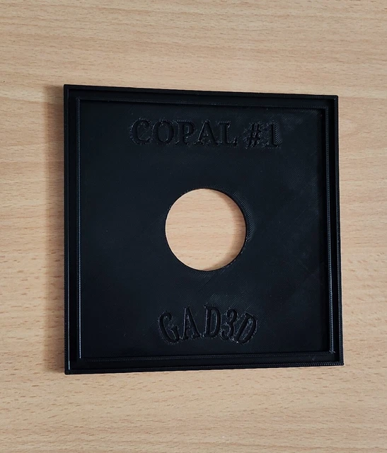 Planchette Sinar/Norma lens board Copal #1 41.6mm hole diameter