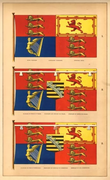 BRITISH FLAGS. Royal/Prince of Wales/Duke of Edinburgh Standards. HOUNSELL 1873