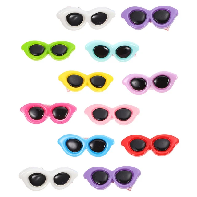 12 piezas gafas para mascotas horquilla perro horquillas gafas de sol niño pequeño