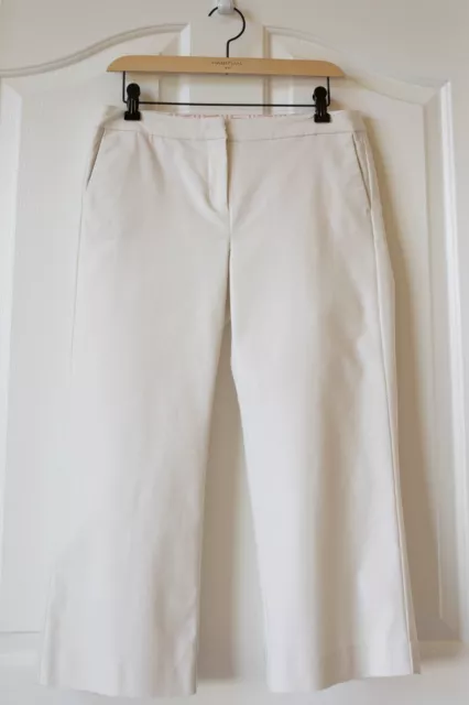 Boden Pale Pink Straight Leg Flat Front Stretch Cotton Cropped Pants Womens 8P