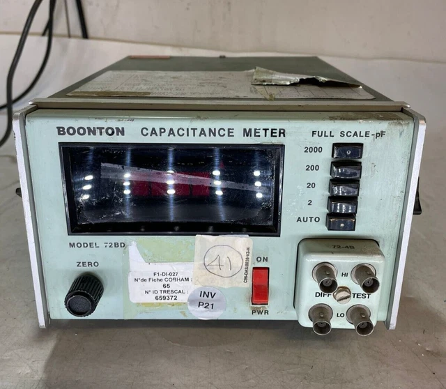 Boonton Electronics Model 72BD Capacitance Meter for Parts or Repair