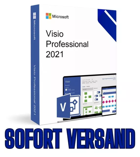 MS Visio 2021 Professional 1 Gerät Kein Abo | Lebenszeit | Online Aktivierung