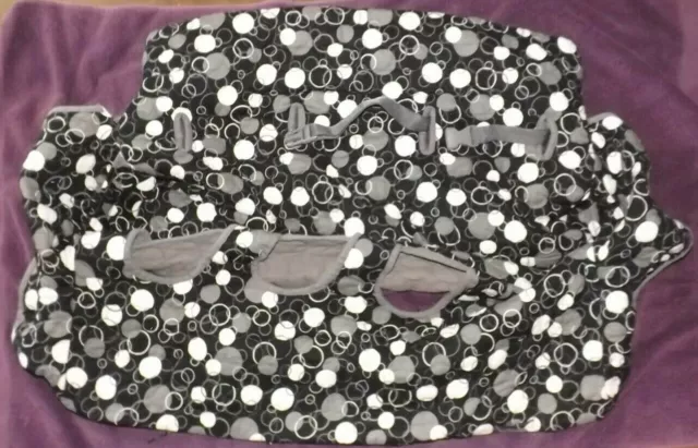 Baby Ease Shopping Cart Cover In Black White and Gray
