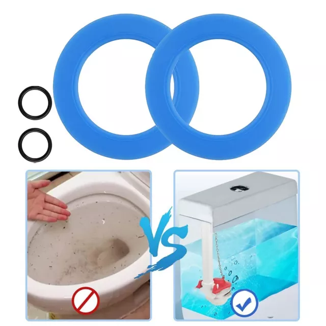 Easy to Install Toilet Canister Flush Valve Seal Kit Replacement (2pcs)