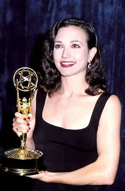 BEBE NEUWIRTH DURING Emmy Awards in Pasadena, CA, USA. 1990 Old Photo ...