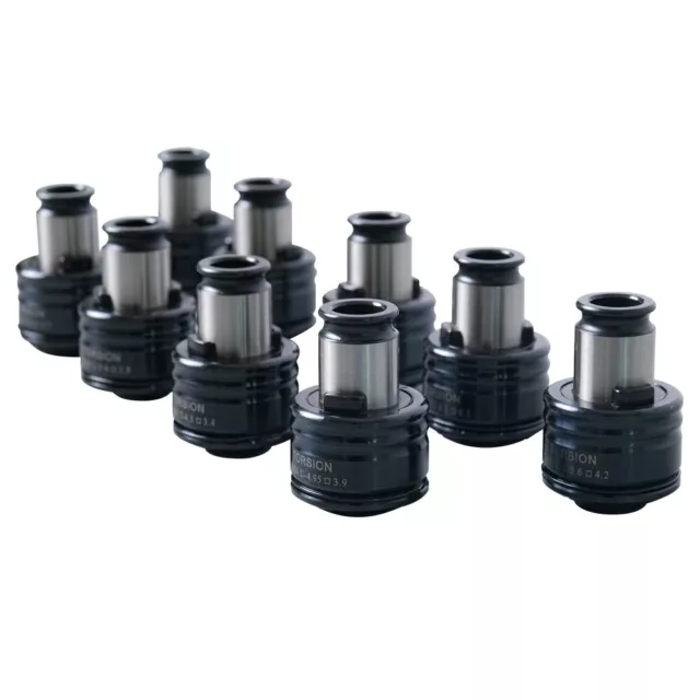 US Stock 9PCS GT12 ANSI Tap Collets Chucks Holders for SFX M16R Tapping Machine