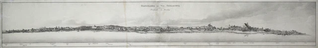 Schleswig Panoramaansicht Original Litografía 1827
