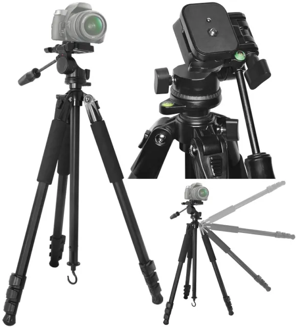 80" True Professional Heavy Duty Tripod w/Case For Nikon Coolpix B600 P1000