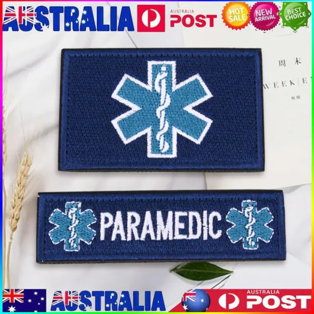 2pcs/set Medical Technician EMT Embroidered Patches Military Tact