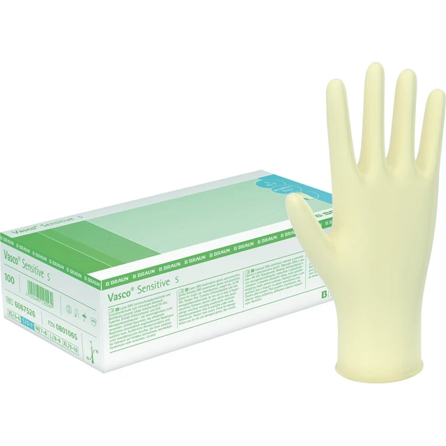 Guantes de látex B.Braun Vasco Sensitive talla M