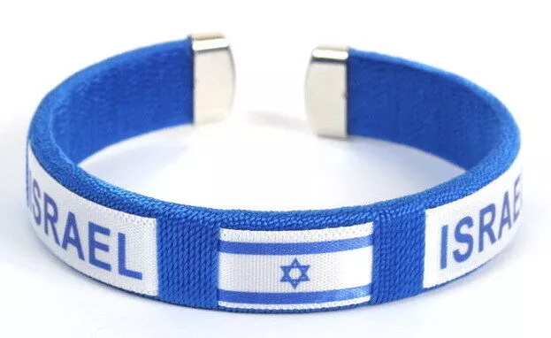 LOT 3 Israeli Flag Adjustable Bracelets, Magen David Jewish Star, Support Israel
