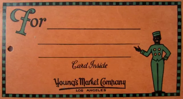 Vintage Grocery Store Young's Market Company Los Angeles CA Card Envelope 1930s
