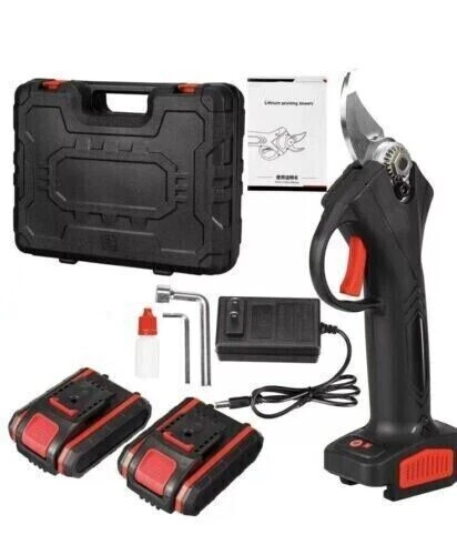Forbice Da Potatura Con 2 Batterie Cesoia Giardino 48V 3.0Ah Taglio 28Mm+Valigia