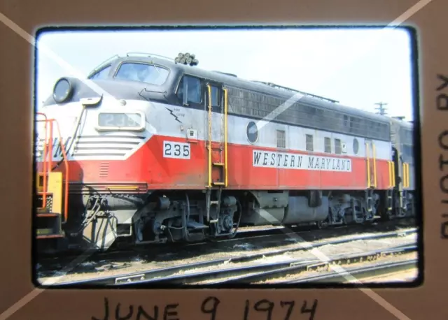 Original '74 Kodachrome Slide WM Western Maryland 235 F7A Hagerstown, MD   39Y49