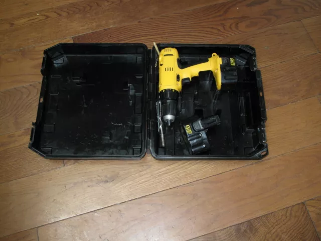 DEWALT DW914 14V HAMMER DRILL Body 2 BATTERIES CASE DRILL