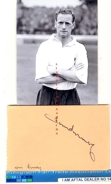 Sir Tom Finney vintage signed page AFTAL#145