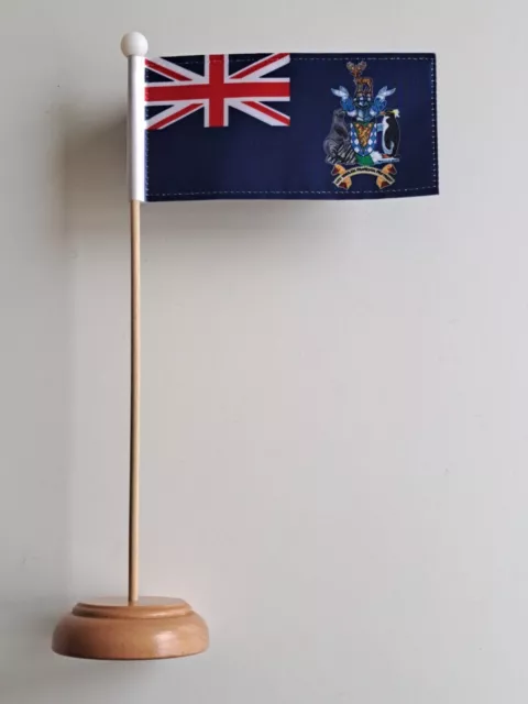 South Georgia and South Sandwich Islands Wooden Table Flag - LAST ONE