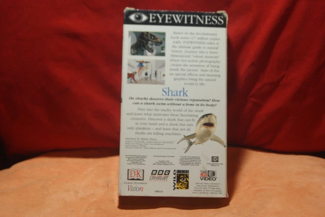 EYEWITNESS SHARK VHS Video DK Vision Facts Natural History Educational ...