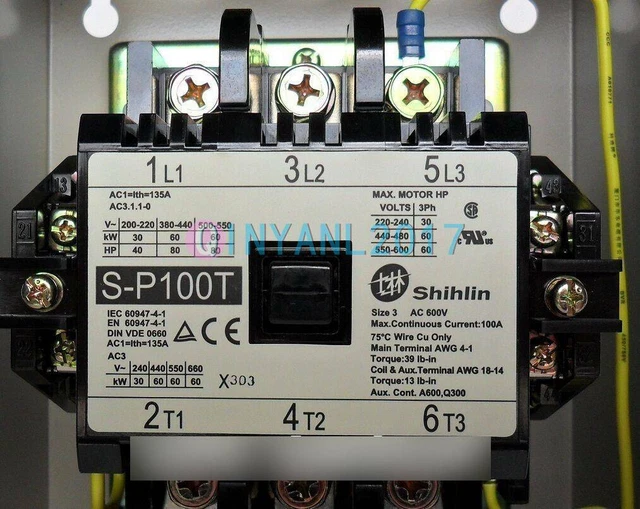 Shihlin Magnetic starter for compressor electric motor 100 AMP S-P100T 220V