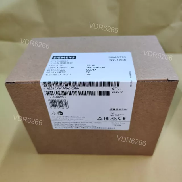 New Siemens 6ES7215-1AG40-0XB0 6ES7 215-1AG40-0XB0 SIMATIC S7-1200 CPU 1215C