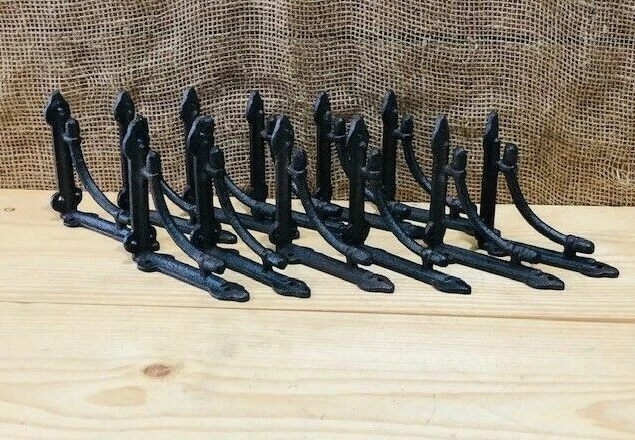 12 Shelf Brackets Corbels Wall Cast Iron SMALL Rustic Farmhouse 4 3/8" X 4 3/8"
