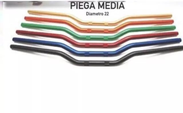 STERZO PIEGA MEDIA ACCOSSATO VARI COLORI MANUBRIO MOTO 22mm ACCOSSATO RACING