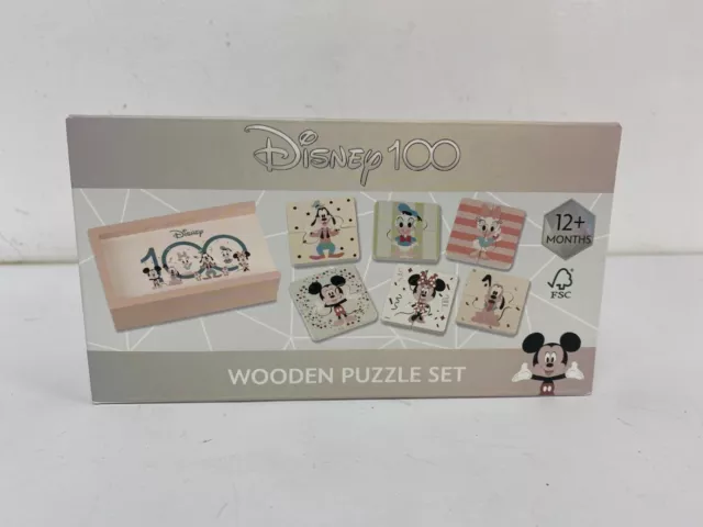 Orange Tree Toys Disney 100 Wooden Puzzle Set 6 Puzzles In Storage Box BG11b