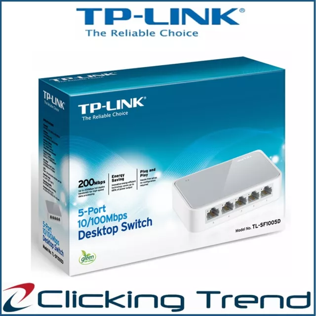 TP-Link 5 Port 10/100Mbps Network Ethernet Switch Hub Desktop Switch TL-SF1005D