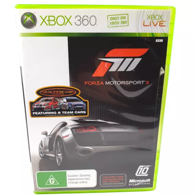 Forza Motorsport 3 (Microsoft Xbox 360, 2009) W/ Manual & Tested