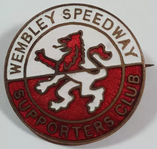 Wembley Speedway Supporters Club Enamel Pin Badge. 1948  29mm Marples & Beasley