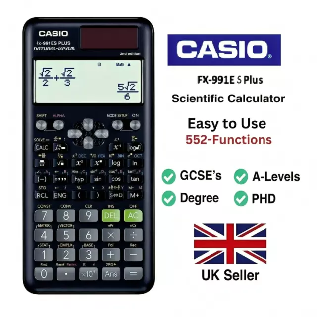 CASIO FX-991ES PLUS ADVANCED SCIENTIFIC CALCULATOR,522 FUNCTIONS