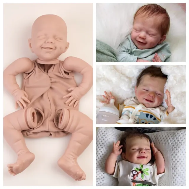 DIY Realistic Reborn Baby Doll Kits Vinyl Silicone Unpainted Doll Kit+Cloth Body