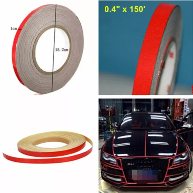 Universal Car Reflective Sticker Tape Auto Body Stripe DIY Self Adhesive 1cmx46m