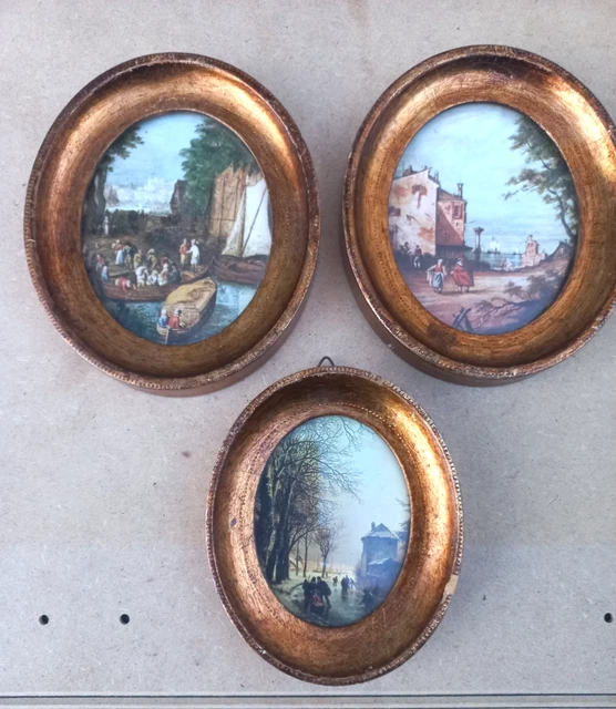Maisons de poupées - Tc1455 - Deux petot cadres ovales