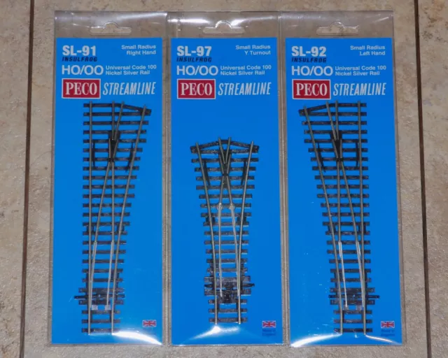 Peco Streamline Insulfrog 00 Gauge code 100 Turnouts Points Rail Joiners