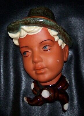 BAVARIAN BOY - Ceramic Wall Hanging - Approx. 8" x 5" - Needs Touch-Up