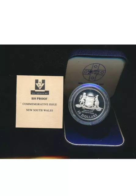 1987 RAM NSW 'STATE SERIES' $10 Commemorative Issue SILVER PROOF COIN 3