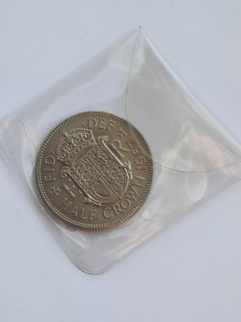 English 1967 Queen Elizabeth II Half Crown Coin. MINT uncirculated
