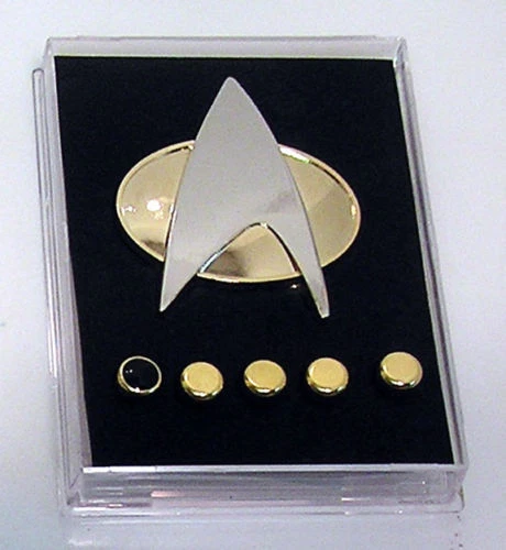 Star Trek TNG Comm Badge and Rank Pips