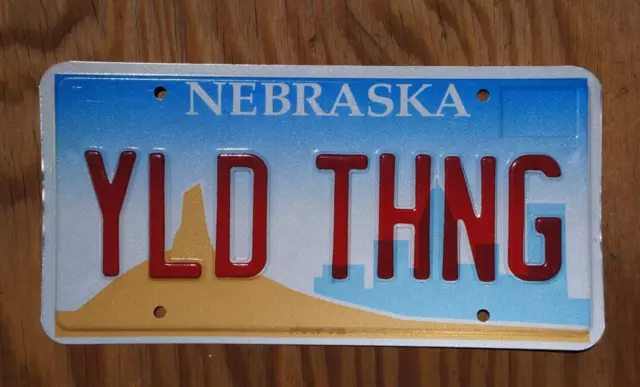 Nebraska WILD THING Vanity License Plate - YLD THNG