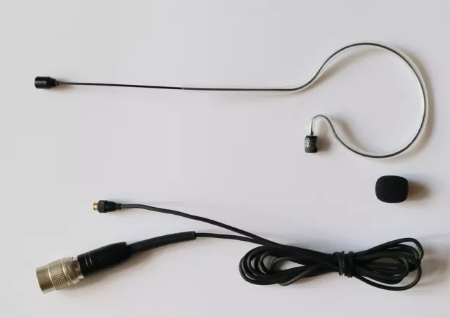 Pro Headset Face Microphone For Audio-Technica Hirose 4Pin Replaceable Plug