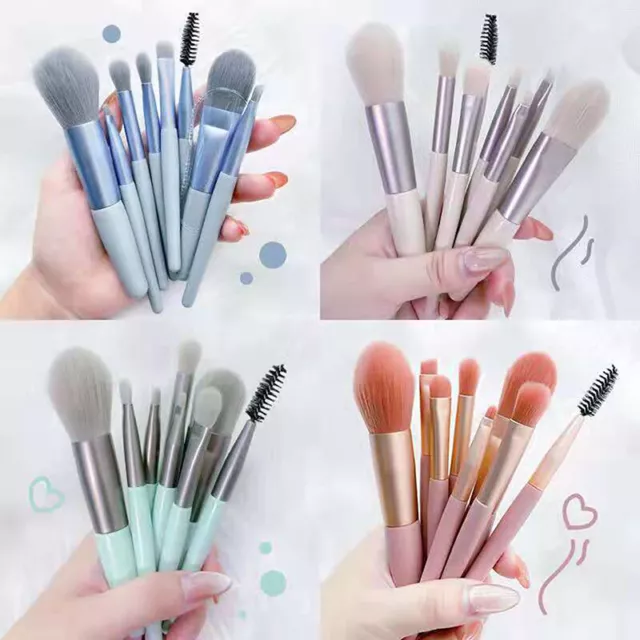 8Pcs Mini Portable Soft Makeup Brushes Eyeshadow Blending Beauty Brush Tool