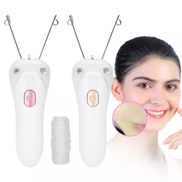 Facial Epilator Electric Face Hair Shaver Machine Removal Cotton Thread FAST NEW