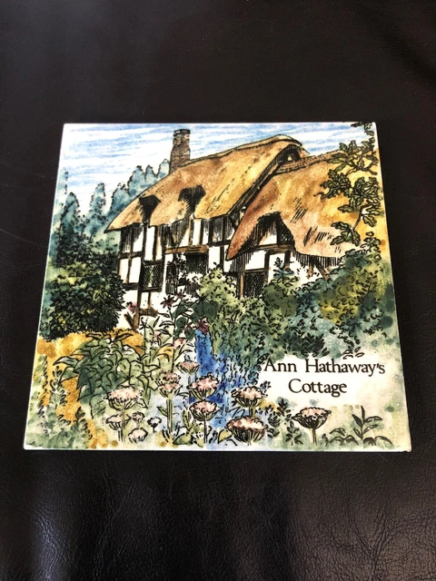 Vtg Clive Simmonds Hereford Tiles England mid century Anne Hathaways Cottage