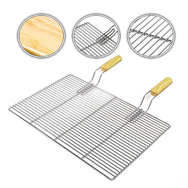 Activa Eckiger Grillrost | Verchromt 67x40cm | Massive Ausführung Für Gas- & Holzkohlegrills