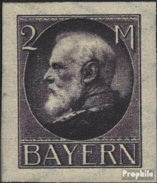 Briefmarken Bayern 1916 Mi 105II B mit Falz
