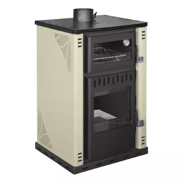 Divina Fire Termostufa a Legna Elsa con Forno 27,6Kw Boiler 38lt Beige SY790DF24